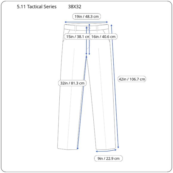 5.11 Tactical Series Cargo Pants Sz 38 X 32 Tan Brown Ripstop Elastic Waistband - Picture 3 of 16
